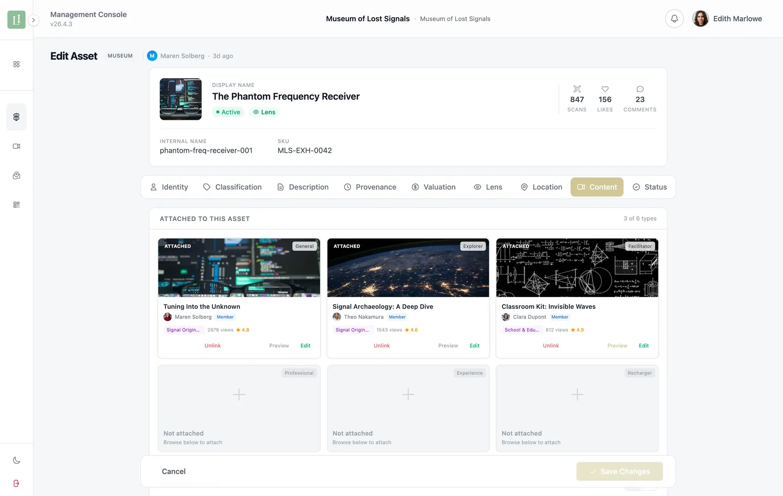 Edit asset content view 1